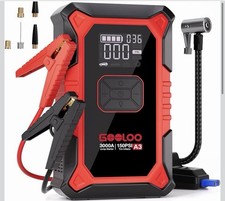 Jump Starter with Air Compressor, 3000A Portable Car Battery Booster 9.0G/6.5D 