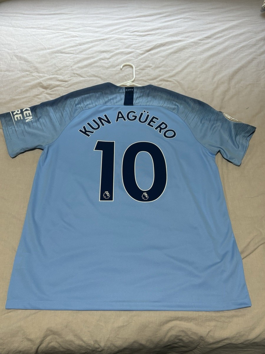 BNWOT 2018-19 Manchester City Aguero Jersey XL | eBay