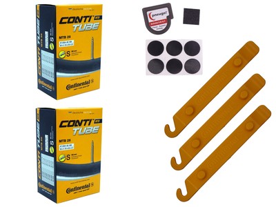 2x Fahrrad Schlauch 26 Zoll ( 26 x 2.10 ) Continental SV 60mm Sclaverand + SET