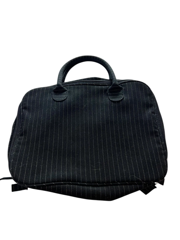 Lancôme Negro Estuche Tren a Rayas Bolsa de Maquillaje de Viaje 12x9 Organizador de Cosméticos Foto 2 de 4