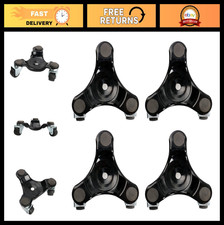 4 Pack 6" Steel Tri-Dolly - 200 lbs Capacity, 3 Wheel Furniture Mover for Heavy
