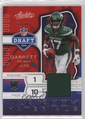 2022 Panini Absolute War Room Materials 51/99 Garrett Wilson #6 Rookie RC 0w8