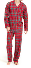 FAMILY PJs Mens Red Plaid Pocketed Top Straight leg Pants Pajamas 2X 54 Retail
