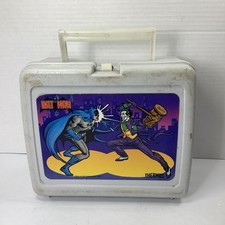 Fiambrera de plástico Batman Joker 1982 DC Comics almuerzo gris sin termo