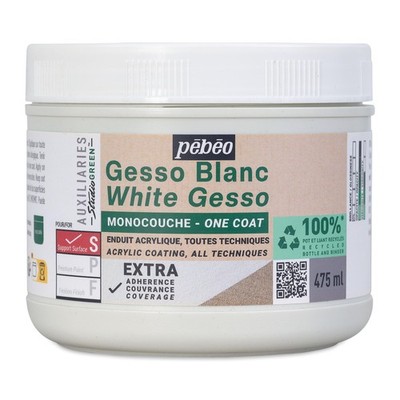 Pébéo Gesso Blanc MONOCOUCHE Studio Green 475M