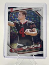 Vintage 2025 Panini Prizm Disco Prizm Kurtis Rourke #397 49ers Rookie Card. rookie card picture