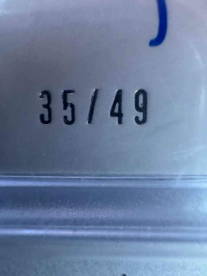 2020 Panini Immaculate Jacob Eason Vertical RPA /49 3 Color Game-Used Patch - Image 4 of 4