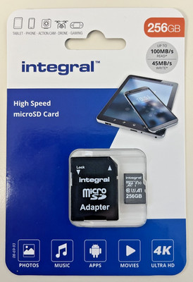 integral 256gb high speed micro sd karte 4k ultra INMSDX256G-100V30 Handy Kamera