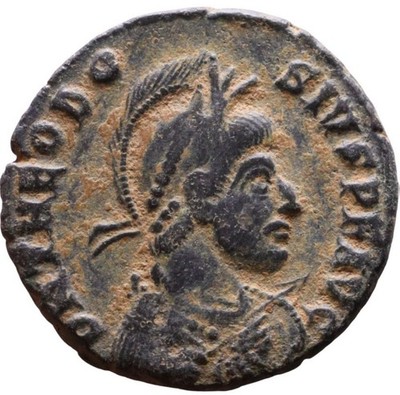 THEODOSIUS I The Great 379-395 Ancient Roman Coin Bronze Follis GLORIA ROMANORVM