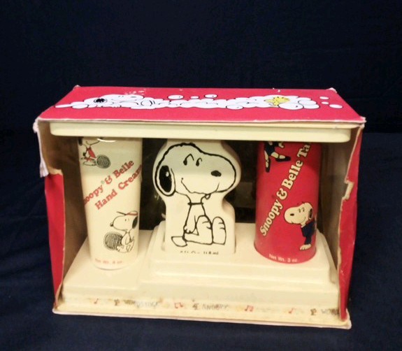 Ultra Rare Belle And Snoopy Gift Set W/ Hand Cream, Bath Bubbles And Talc ***