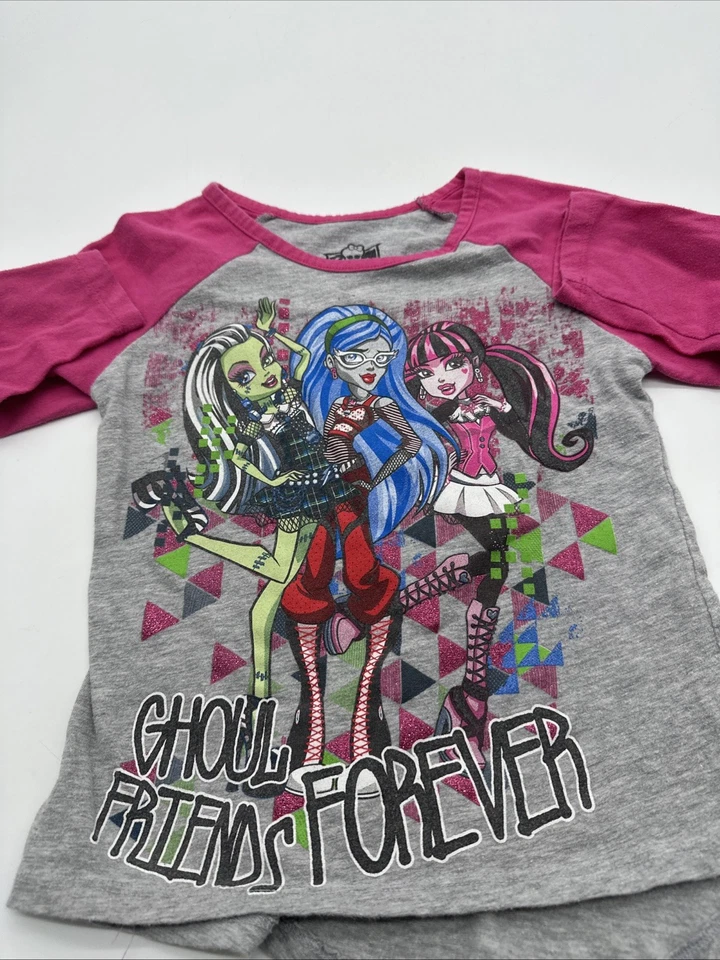 Camisa Monster High Manga Larga Juvenil Niña Mediana Estampado Gráfico Logo Gris .#32038 Foto 2 de 4