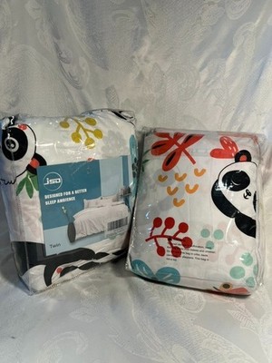JSD Panda Floral Kids Twin Sheet sets s/2