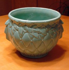 McCoy Jardiniere vintage 1950, glossy aquamarine, marked McCoy USA, good cond.
