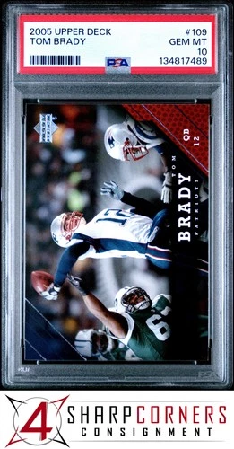 2005 UPPER DECK #109 TOM BRADY PATRIOTS PSA 10