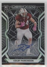 2020 Panini Obsidian Rookies Electric Etch Green 41/50 Colby Parkinson Auto 9s2