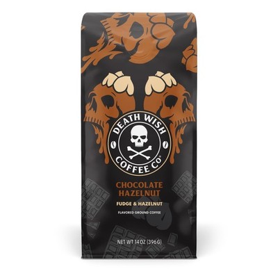 DEATH WISH COFFEE - Chocolate Hazelnut Ground Coffee, 14 Ounce (Pack of 1)