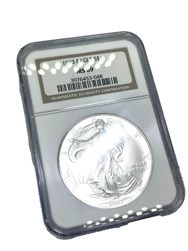 1993 American Silver Eagle 1oz .999 Fine Silver NGC MS69 (3048)