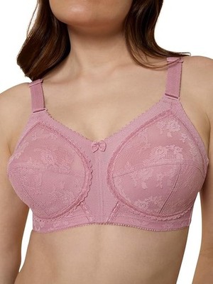 Triumph Classics Doreen Bra Rose Pink Size 42B Non Wired Soft Cup Firm Support