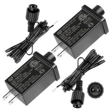 2Pack 12V Replacement Yard Inflatable Adapters Class 2 Power Supply with 2 1.5A