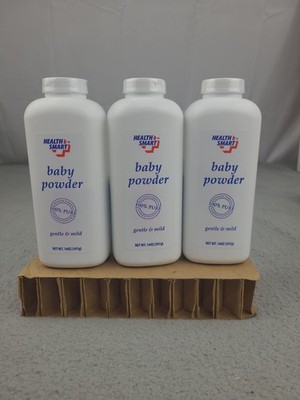 3x Health Smart Baby Powder TALC Sensitive Formula 14oz Sealed New Mild Gentle,