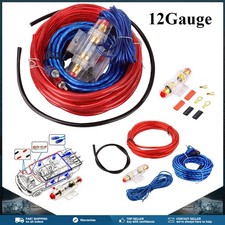 1500W Car Audio 12GA Cable Kit Amp Amplifier Wiring Install RCA Subwoofer Sub