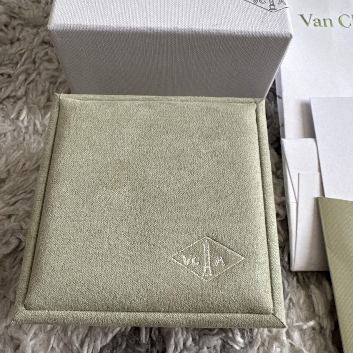 Van Cleef & Arpels Bracelet Box VCA Original Travel Jewelry Case