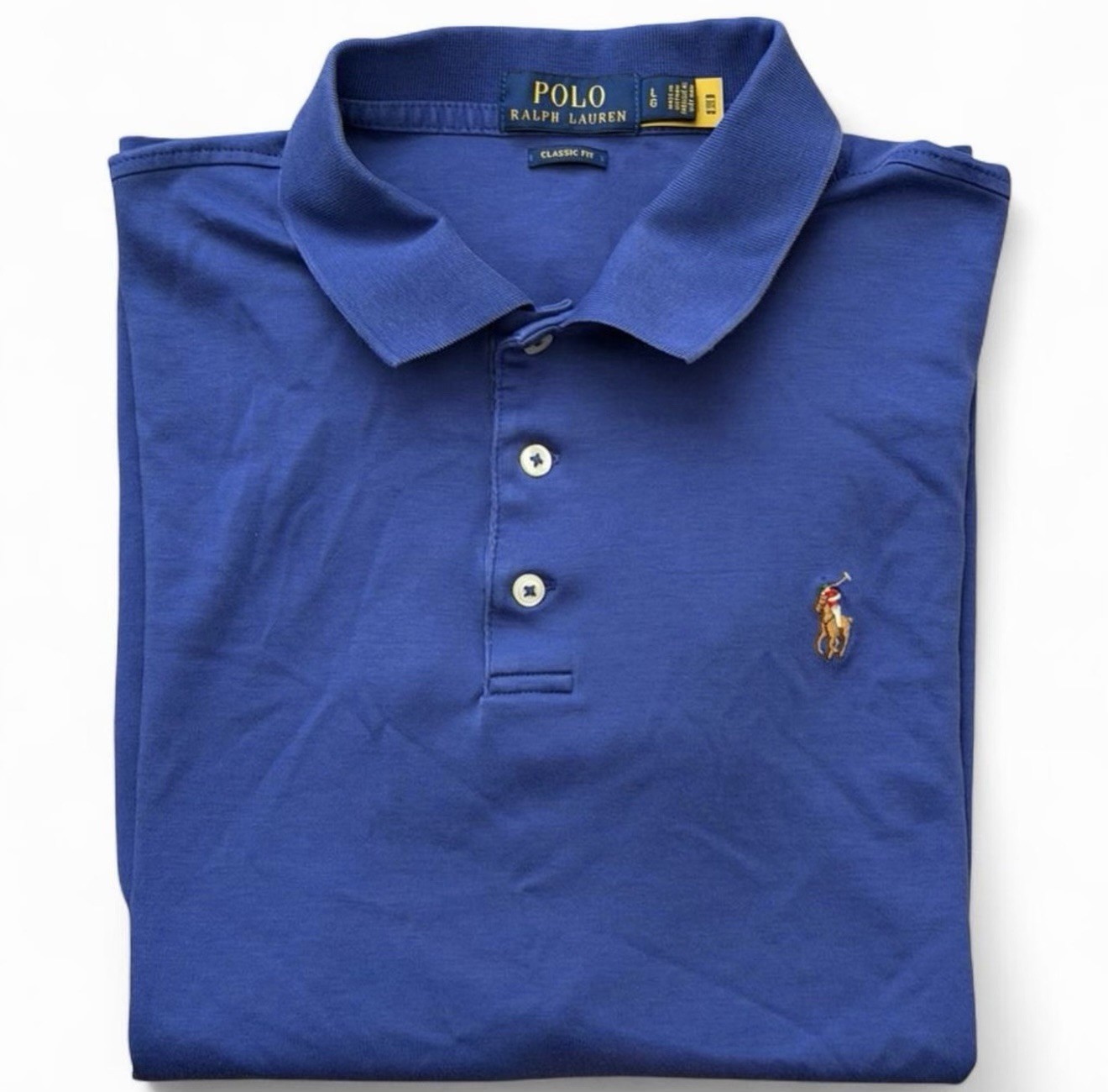 Polo Ralph Lauren Classic Fit Polo Shirt Blue Mens Large