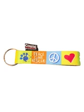 Coastal Pet Products Peace Love Rescue Leash Clip / Key Fob Key ring Wristlet