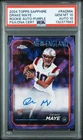 2024 Topps Chrome Sapphire Purple 2/10 Drake Maye Rookie Auto PSA 10 POP 1 BG6