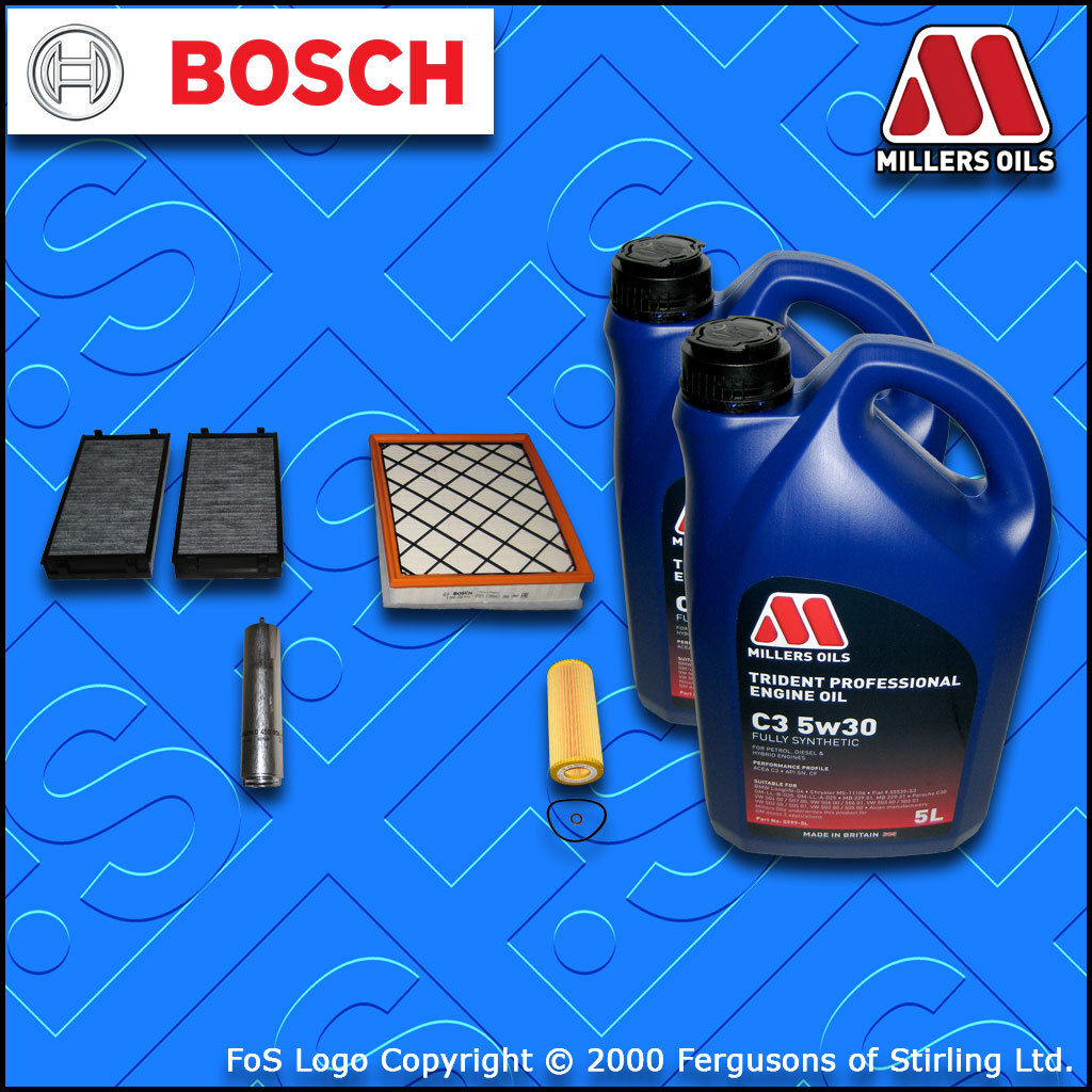 SERVICE KIT for BMW X5 E70 3.0 SD E70 M57 OIL AIR FUEL CABIN FILTER +OIL (07-13)