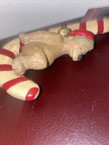 VTG NWT Bear Candy Cane Ornament 5in The Plum Tree Folks Signed By Bob Plumber - Picture 3 of 6