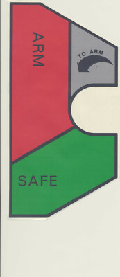 AIM-9 Sidewinder ARM DISARM STICKER Raytheon USAF 1:1 Scale