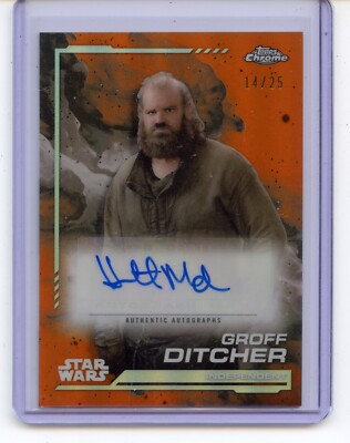 2024 Topps Chrome Star Wars Groff Ditcher Heath McGough Rebel Orange /25