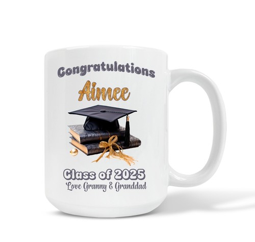 Personalized Graduation Gift Graduation Present Mug, Coaster or Gift Set 2025 - Picture 5 of 6