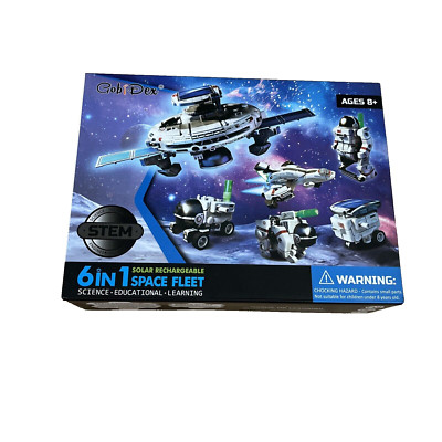 Gobi Dex 6 In 1 Solar Rechargable Space Fleet. Stem Learning Educational Toy. 