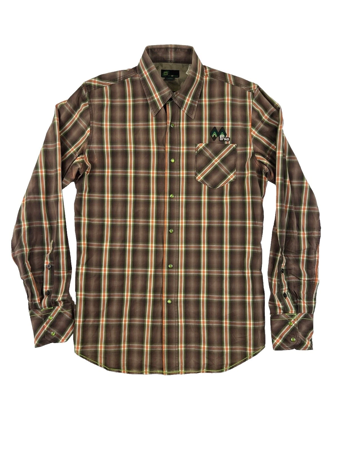 Energie Long Sleeve Casual Button-Down Shirts for Men