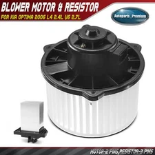 Front HVAC Blower Motor & Resistor Kit w/ Wheel for Hyundai Santa Fe 2006 Sedan