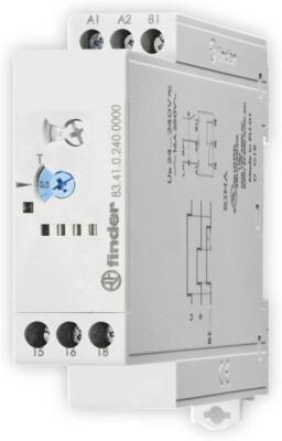 Finder Zeitrelais 83.41.0.240.0000 - DIN-Schiene, Einzel, 24 - 240 V AC/DC, SPDT