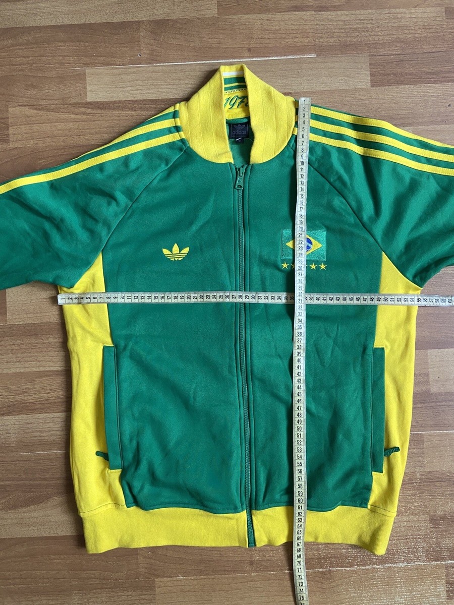 BRAZIL FOOTBALL SOCCER TRACK JACKET ADIDAS P04028 sz M MEN BRAZIL FOOTBALL SOCCER TRACK JACKET ADIDAS P04028 sz M MEN