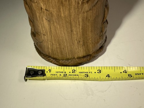 Pirate Ships & Gun Handle Coffee Mug 3D Raised Design 4-1/2" Tall Brown Ceramic - Picture 22 of 24