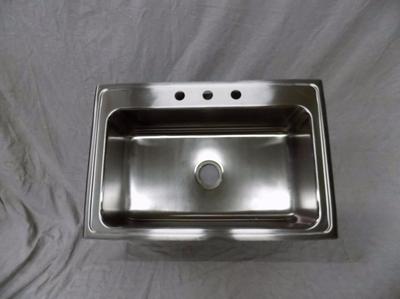 ELKAY DLRS3322103 Single Bowl Kitchen Sink Top Mount 3 Hole 33'' Stainless Steel
