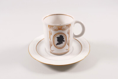 Weimar Sammeltasse Untertasse Ch. Von Stein Schattenriss