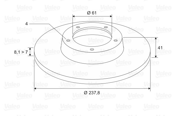 Disque de frein Valeo 186228 anticorrosion à haute dissipation thermique