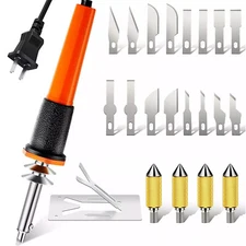 22pc Electric Hot Knife Tool Kit w/ Nozzles - Heat Cutter for DIY Crafts Foam