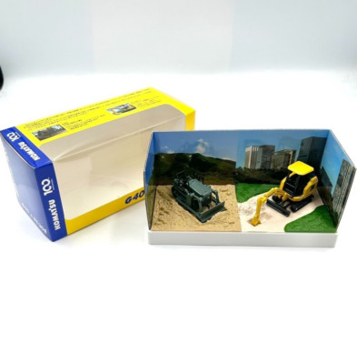 KOMATSU 1:87 Miniature G40 & PC30E-5 Komatsu 100th Anniversary 