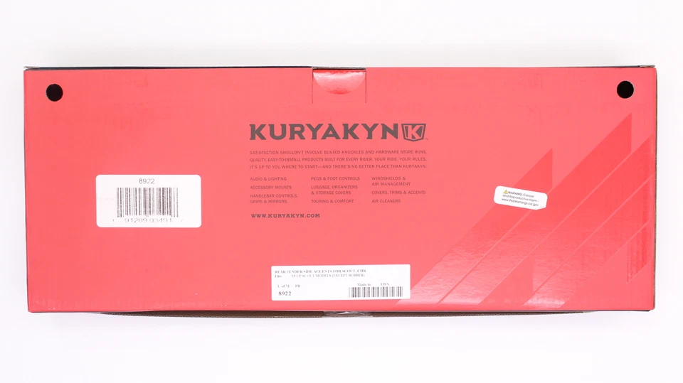 Guardabarros trasero Kuryakyn detalles laterales número de pieza - 8922 Foto 2 de 3