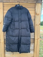 Prologue Black Puffer Jacket Size Xsmall/small Long Jacket Quilted Puffer