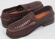 King Size Brown Weave Loafers, Size 10 Extra Wide