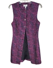 Paris Atelier Other Stories Womens Purple Floral Button Front Dress Size 6 NWT