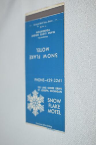 Snow Flake Motel St. Joseph Michigan 30 Strike Matchbook Cover - Afbeelding 1 van 3